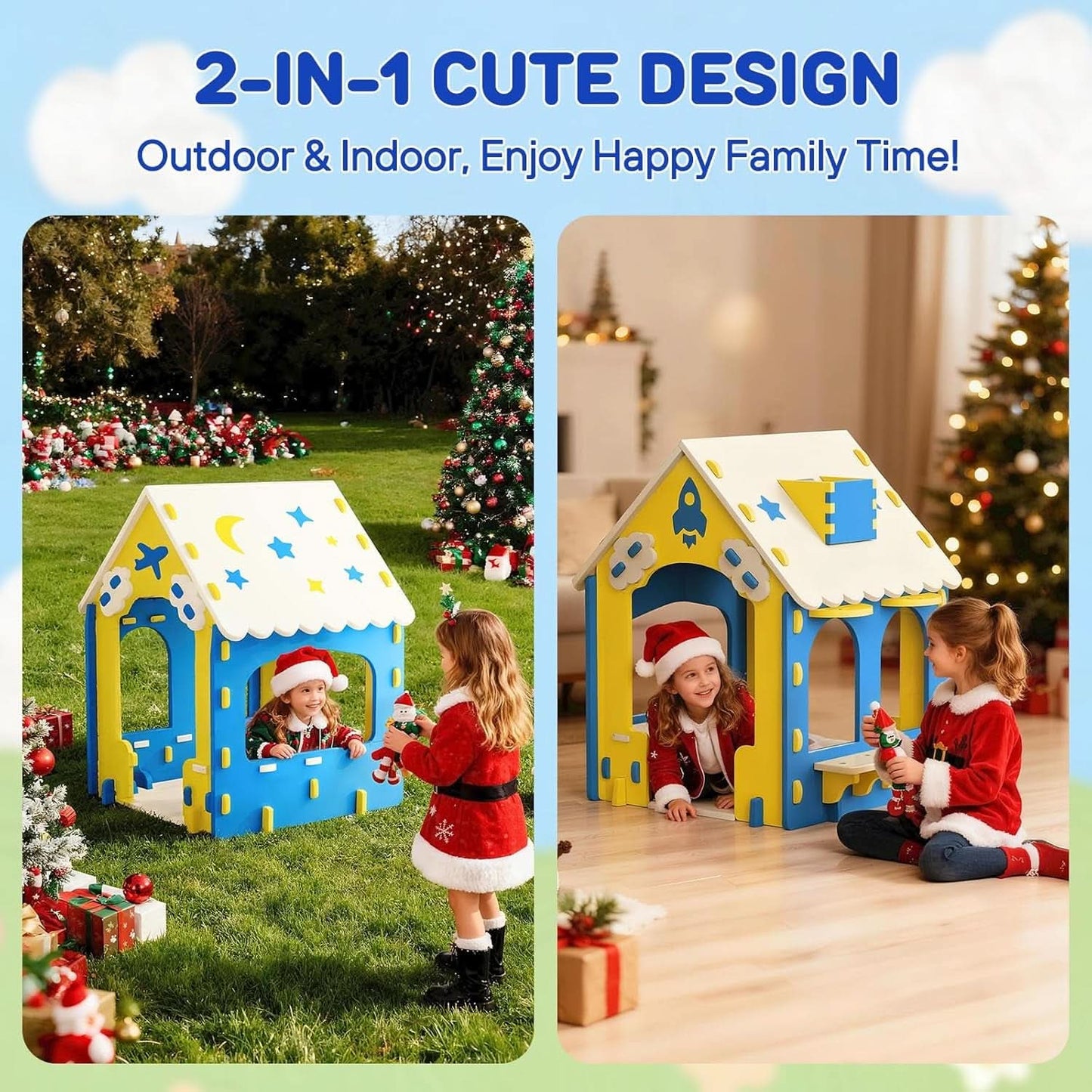 EVA Kids Indoor Playhouse Colorful Educational Fort
