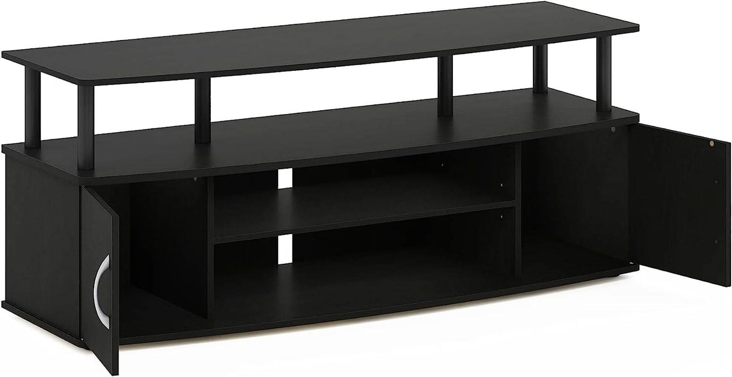 Jaya 55 Inch TV Entertainment Stand Blackwood Wood Cabinet