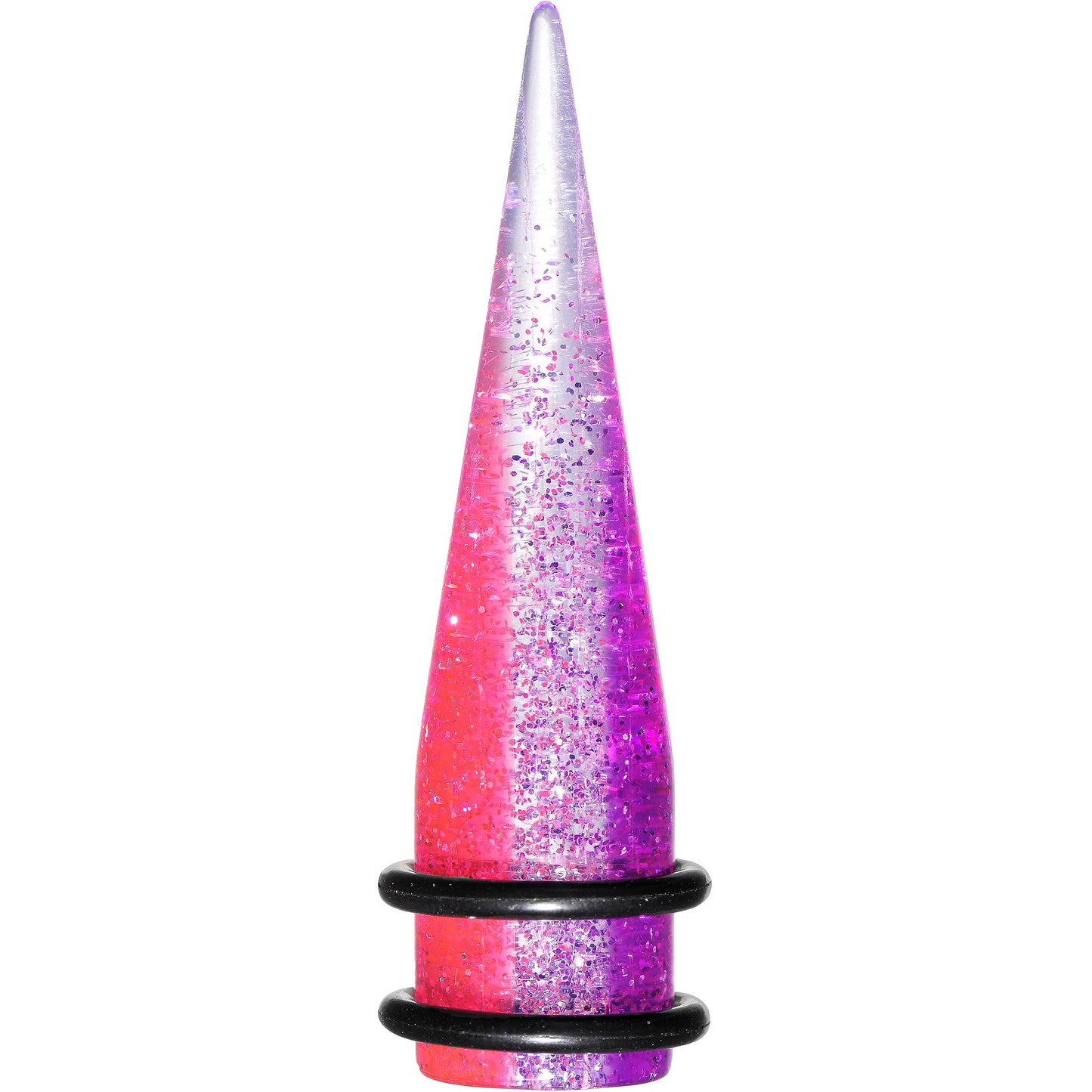 1/2 Multi Pink Acrylic Perfectly Rosy Glitter Taper