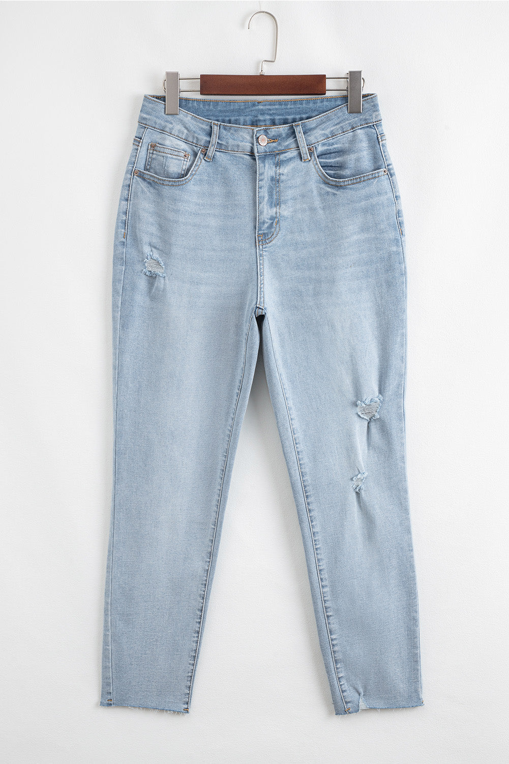 Kimberly Length Distressed Skinny Jeans