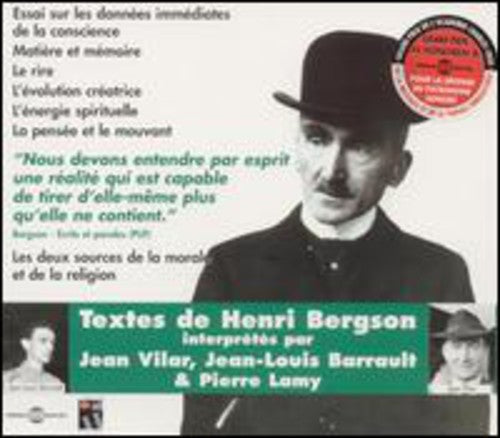 HENRI BERGSON - Interprete Par Jean Vilar Et Jean Louis Barrault [CD]