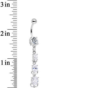 Clear Gem Sexy Drop Belly Ring