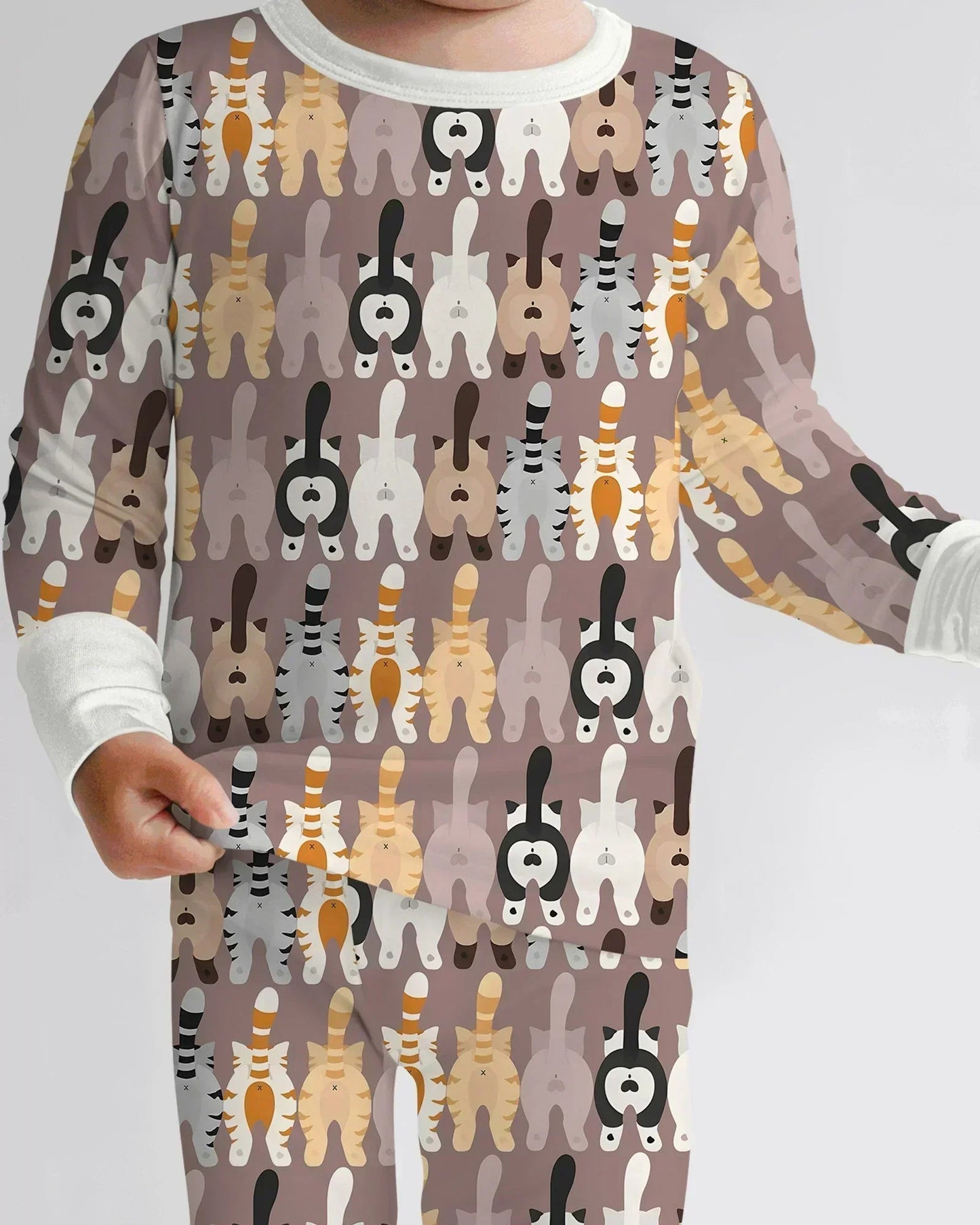 Cheeky Tails Two Piece Long Sleeve Pajama Set