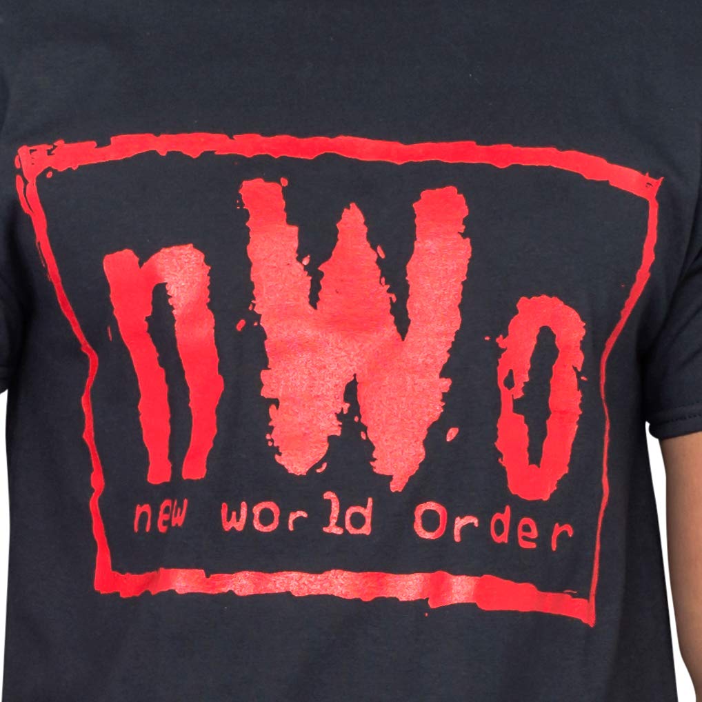 New World Order Replica Red Ink Black Halloween Cosplay Costume T-shirt