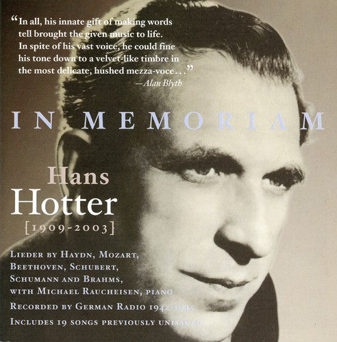 HANS HOTTER - In Memoriam [2 CD]