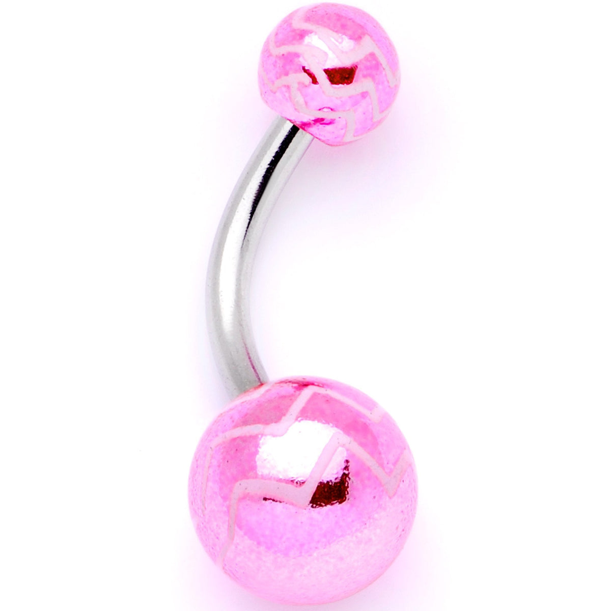 Pastel Zig Zag Party Pack Belly Ring Set of 4