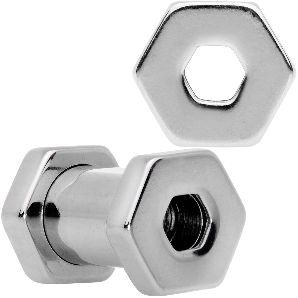 4G Geometric Hexagon Screw Fit Tunnel Plug Set