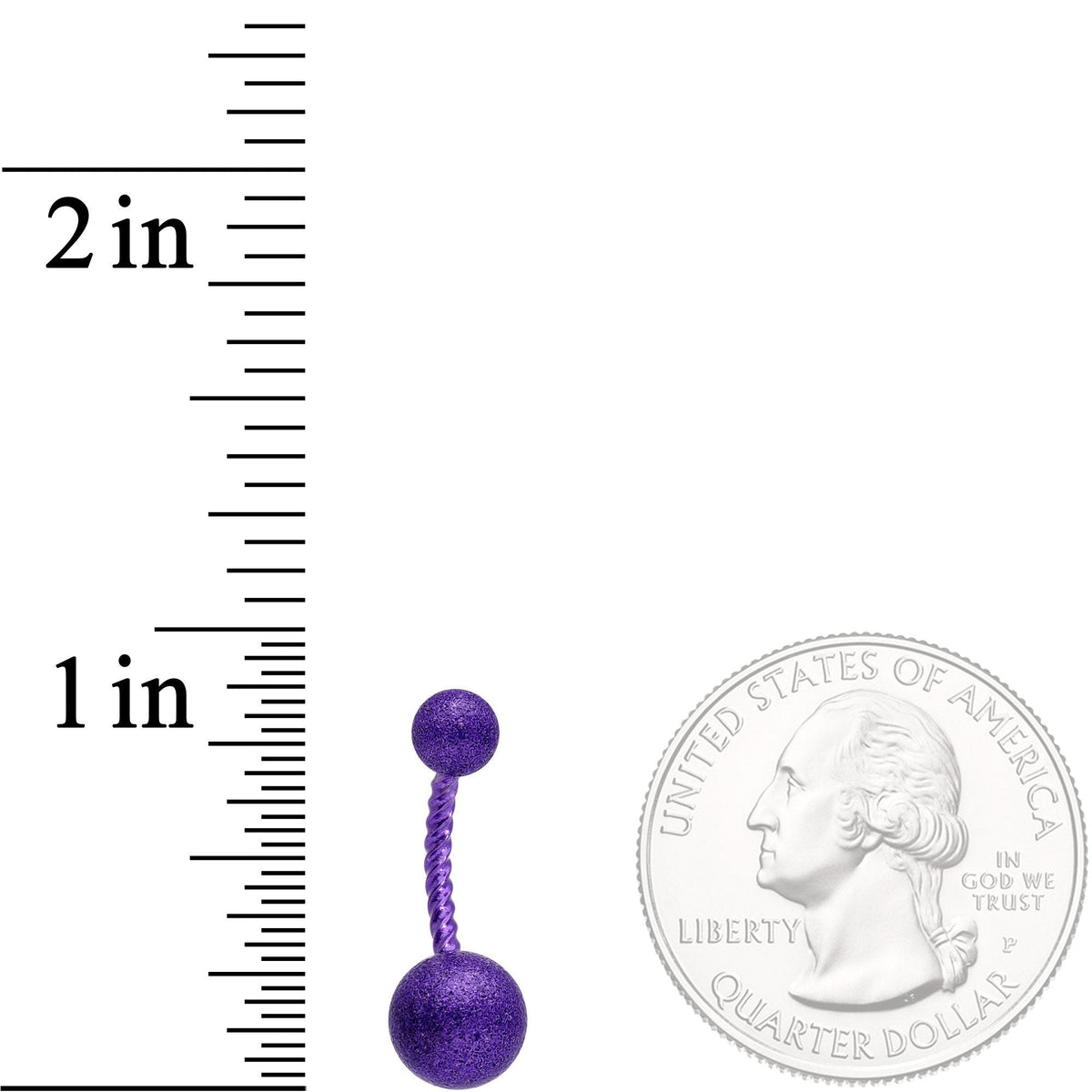 Purple Anodized Tastefully Twisted Belly Ring