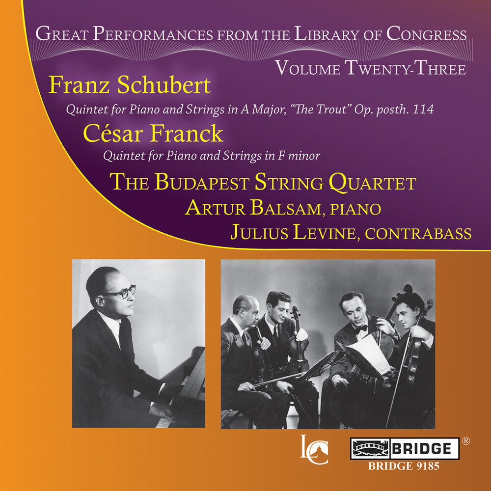 SCHUBERT/BRAHMS - Great Performances from the Library of Congress 23 [CD]