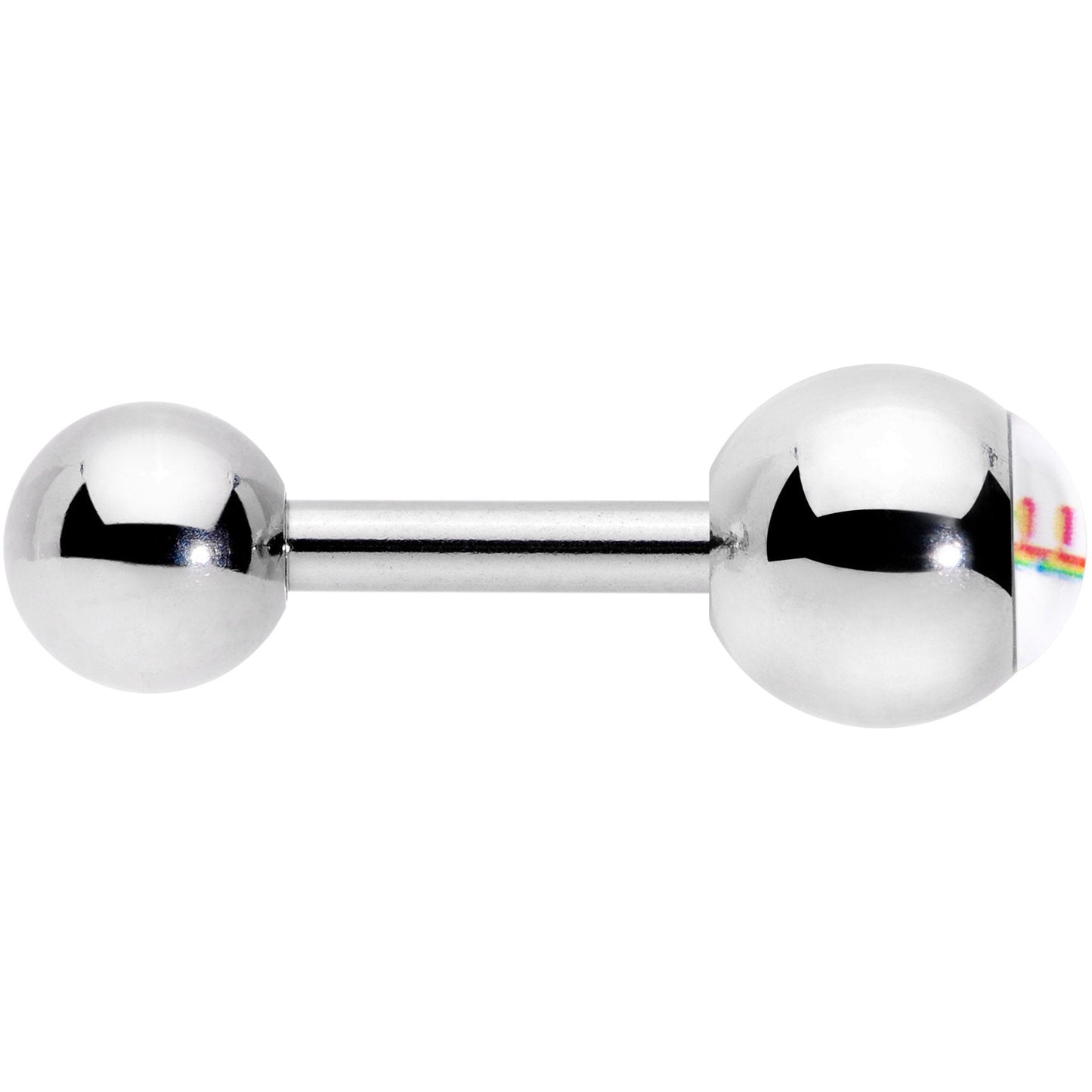 16G 1/4 Rainbow Text Gay Pride Cartilage Tragus Earring