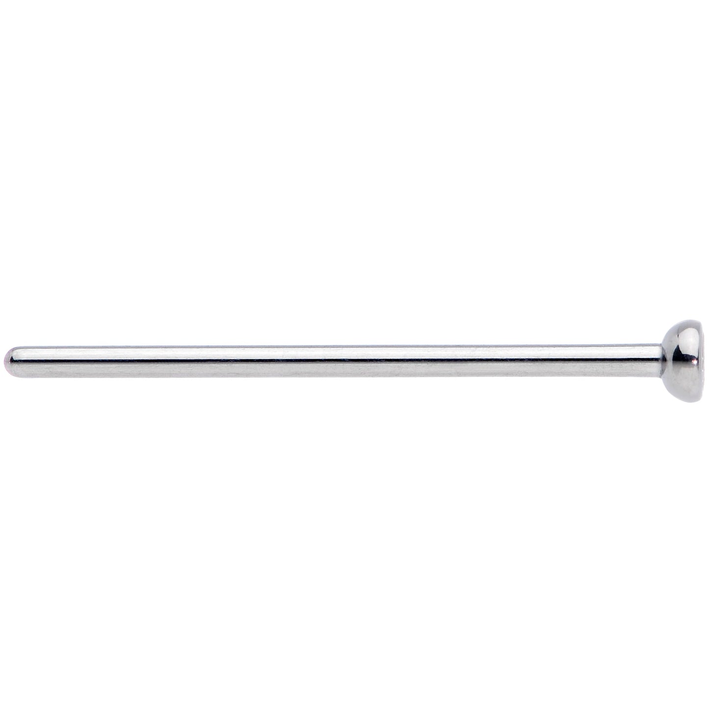 18G 3/4 Clear CZ Gem Grade 23 Titanium Fishtail Nose Ring 3mm