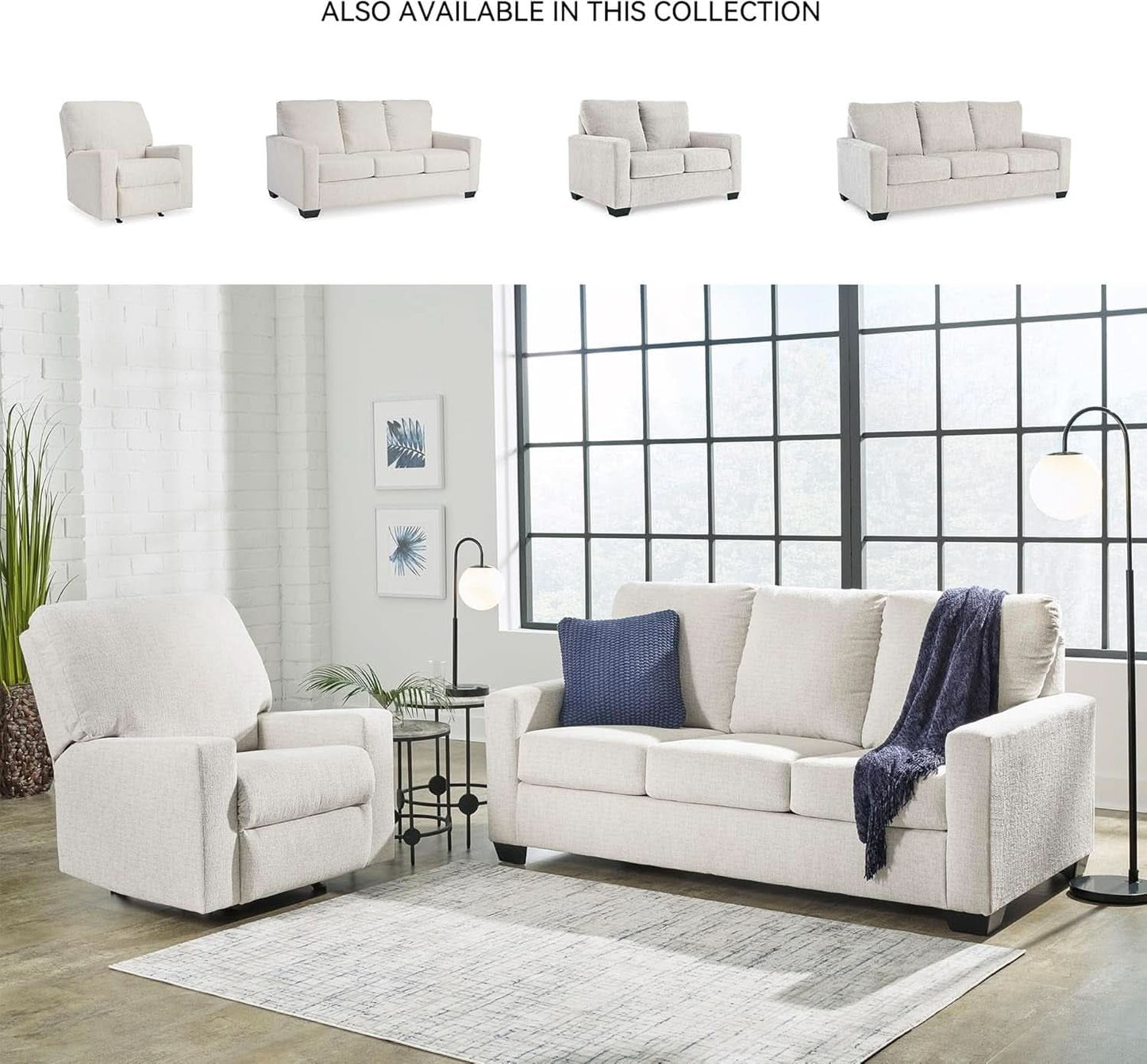 White Queen Upholstered Sleeper Sofa With Gel Memory Foam