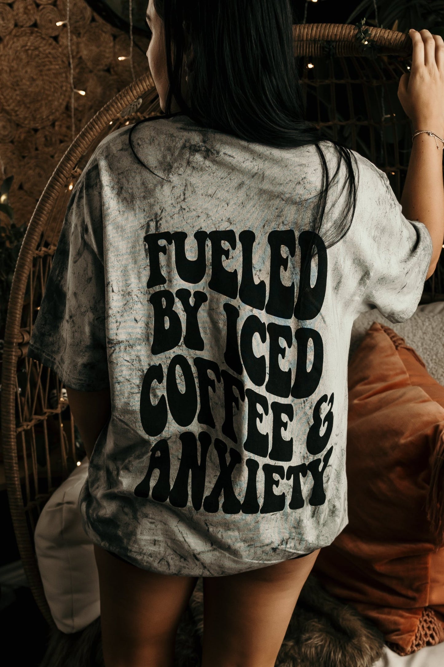 Fueled by iced coffee and anxiety Graphic Tee or Sweatshirt