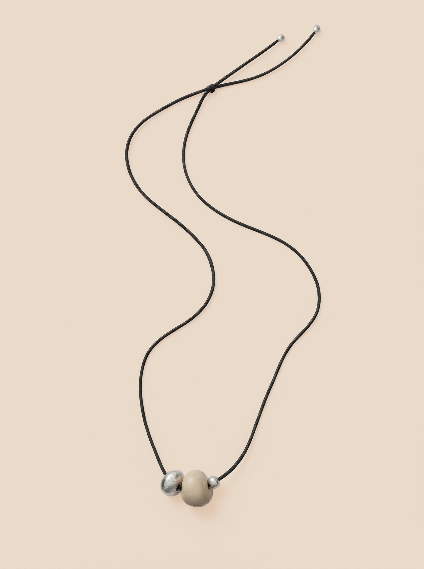 Ivory Nut Pendant Cord Necklace