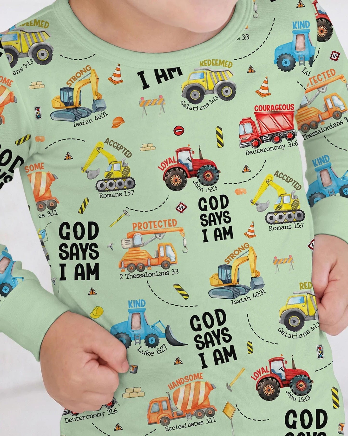 God Says I Am Boy Two Piece Long Sleeve Pajama Set