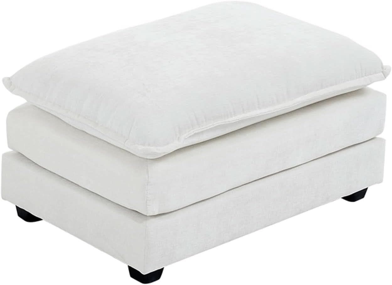 36.6 Inch Cream Ottoman Living Room Furniture Luxurious