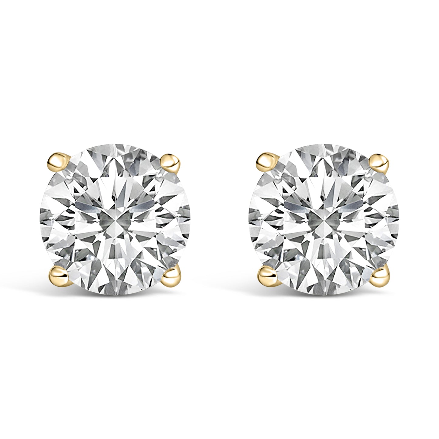 14K White Gold 1.00 Cttw Lab Grown Diamond Solitaire Stud Earrings