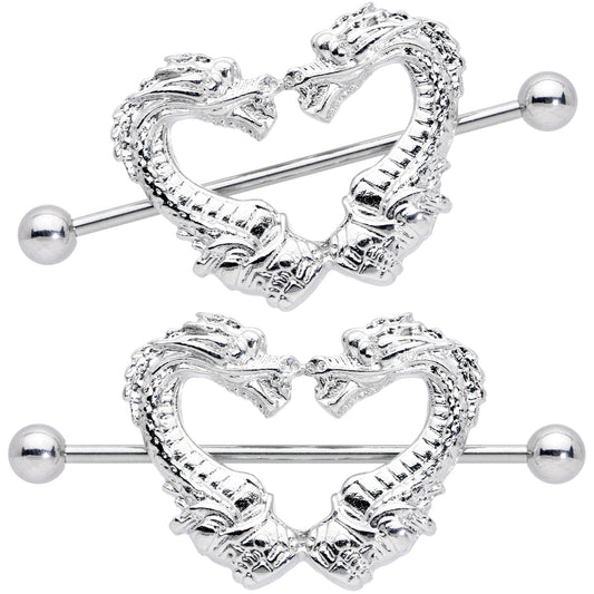 14G 13/16 Dragons Heart Nipple Shield Set