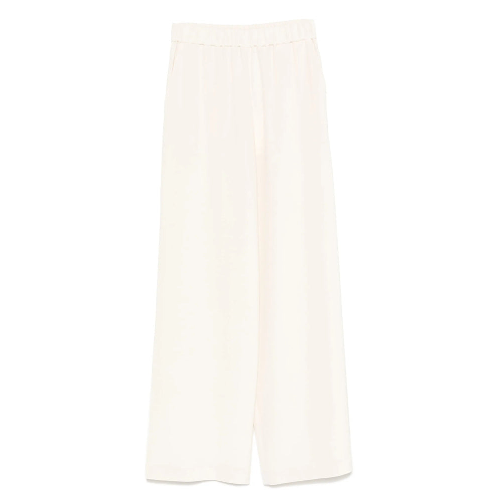 Max Mara White Trousers - Palazzo Pants Women