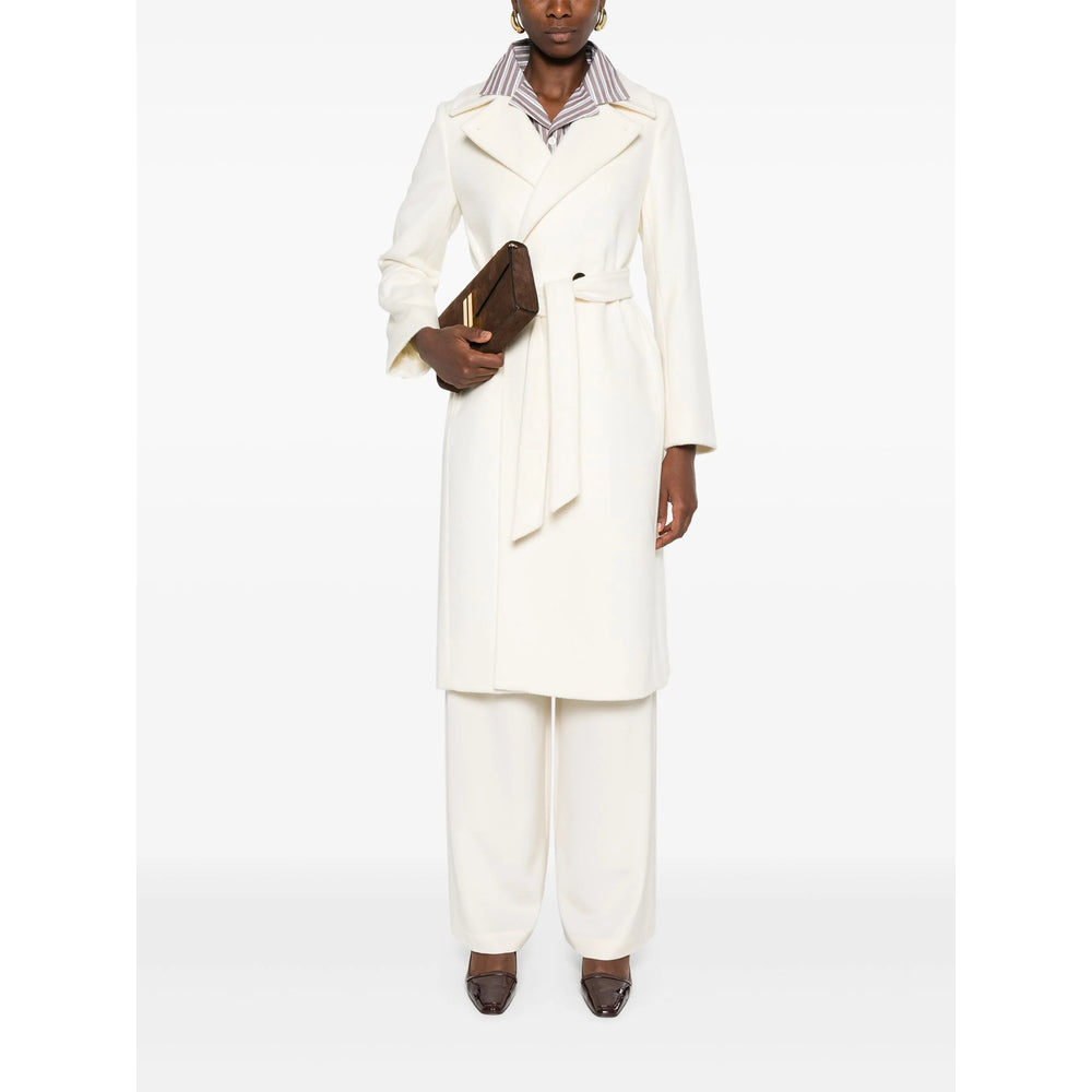 Max Mara White Trousers - Palazzo Pants Women