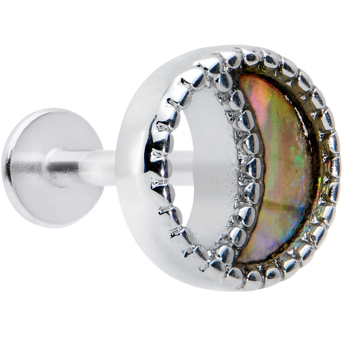 16G 5/16 Iridescent Crescent Moon Labret Monroe Tragus