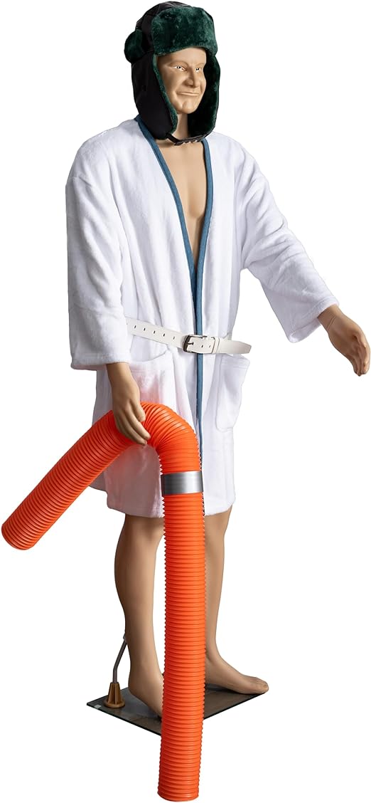 6 feet Tall Mannequin with Robe Belt Hat and Hose Holiday Decoration