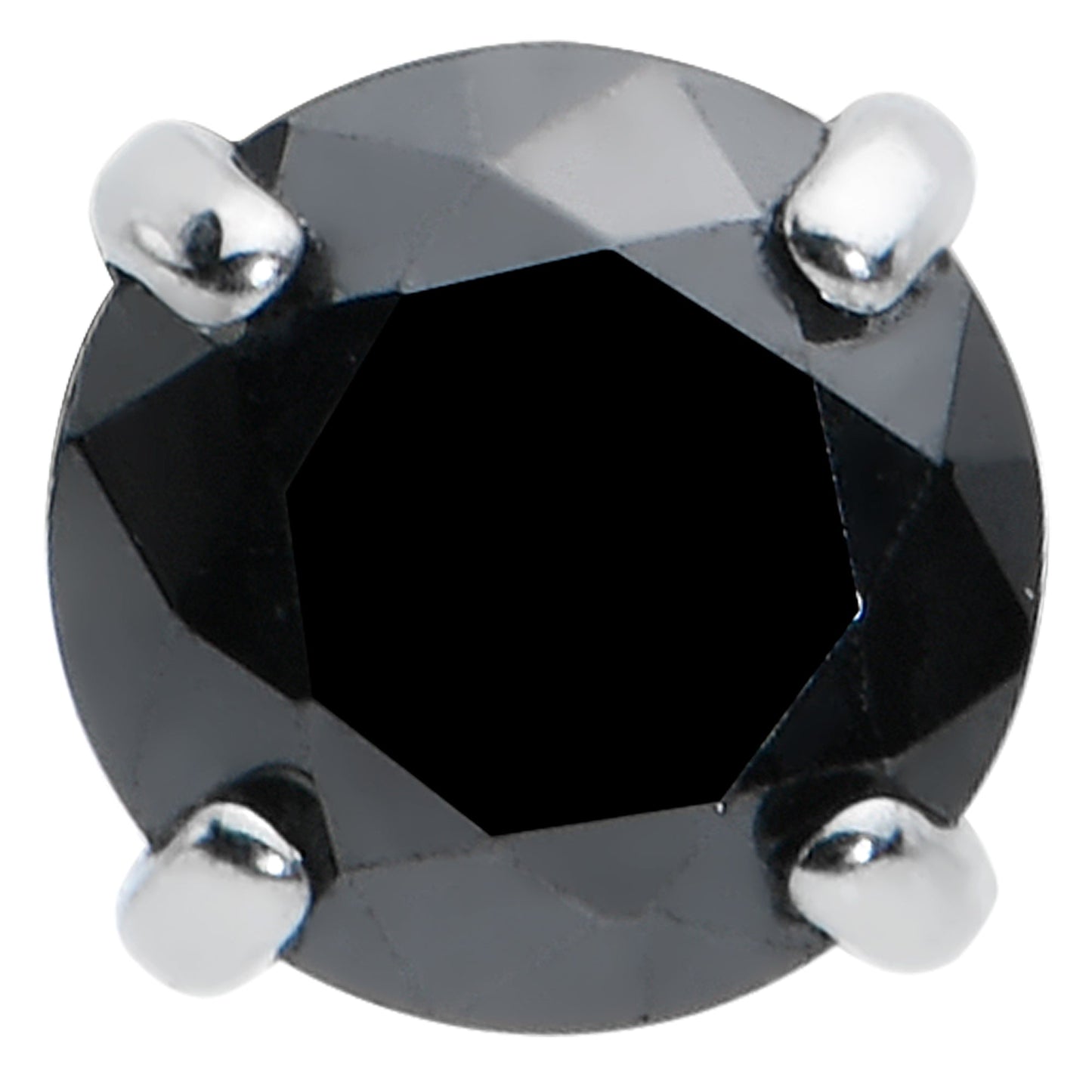 16G 5/16 Black CZ G23 Titanium Threadless Flower Labret Tragus