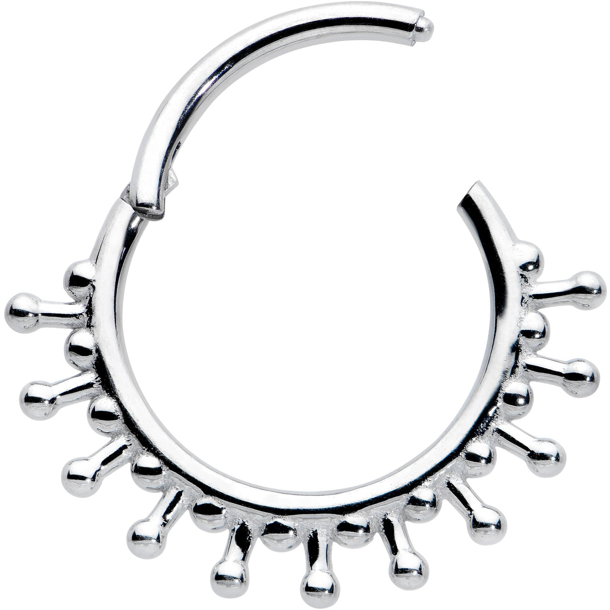 16G 3/8 Splatter Effect Hinged Segment Ring