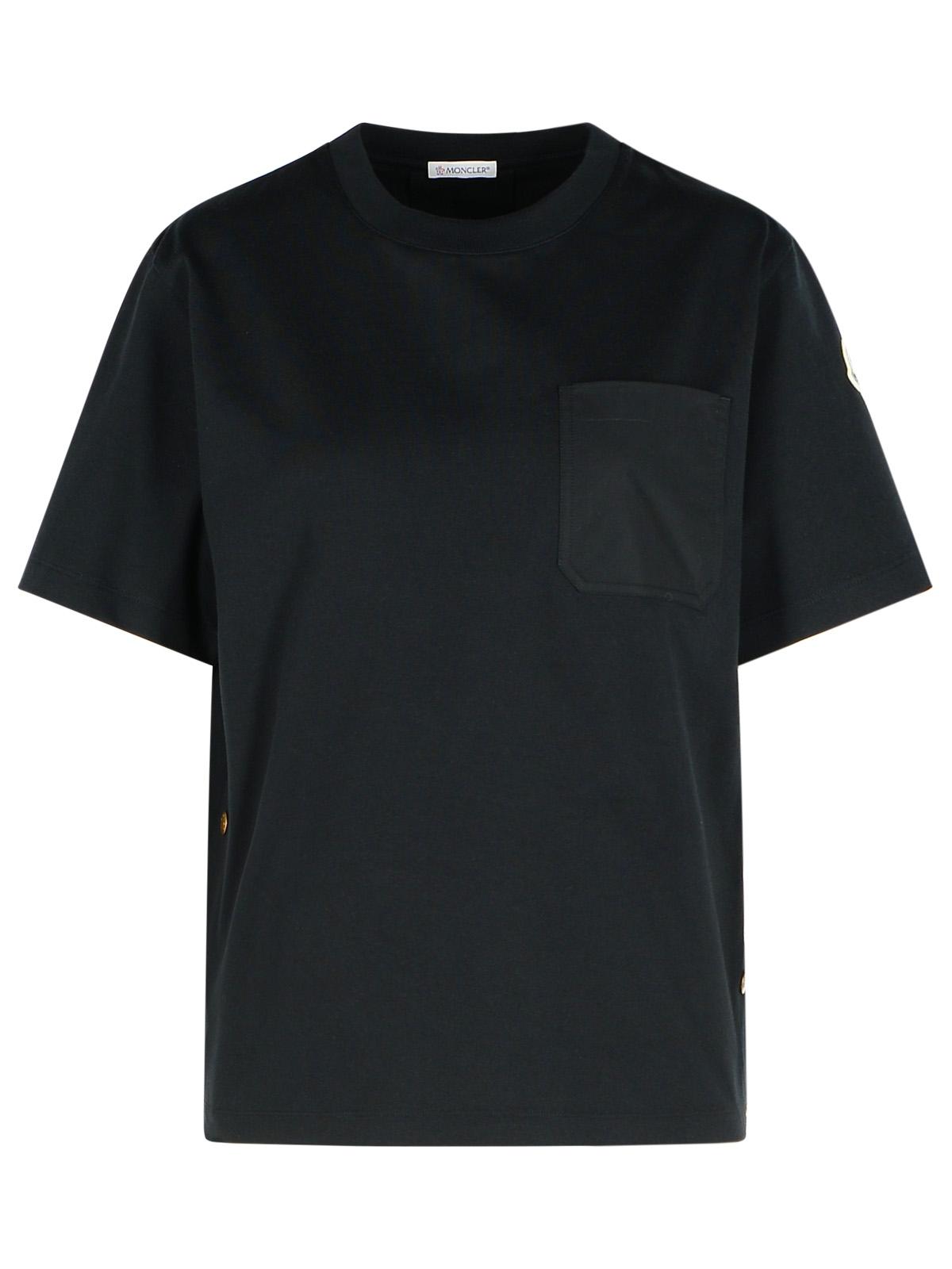Moncler Black Cotton T-Shirt Women