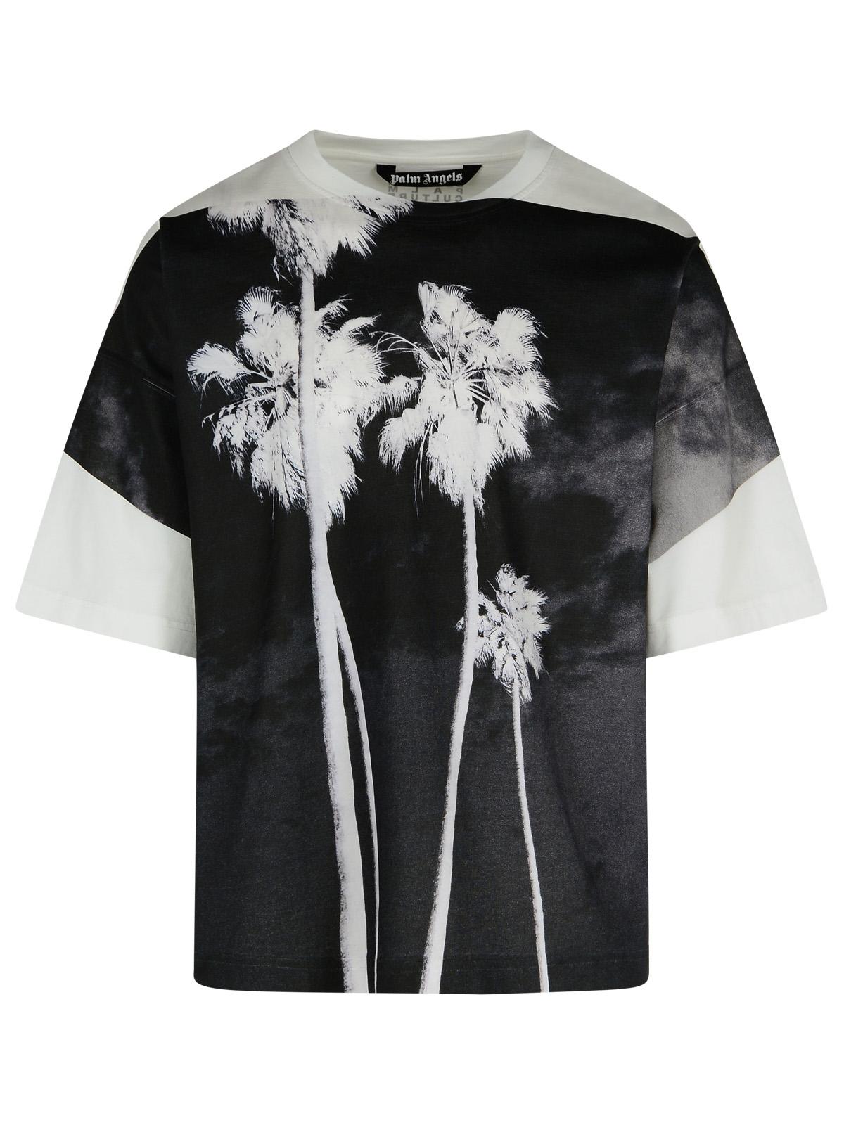Palm Angels 'Dec. Palm Culture' White Cotton T-Shirt Men