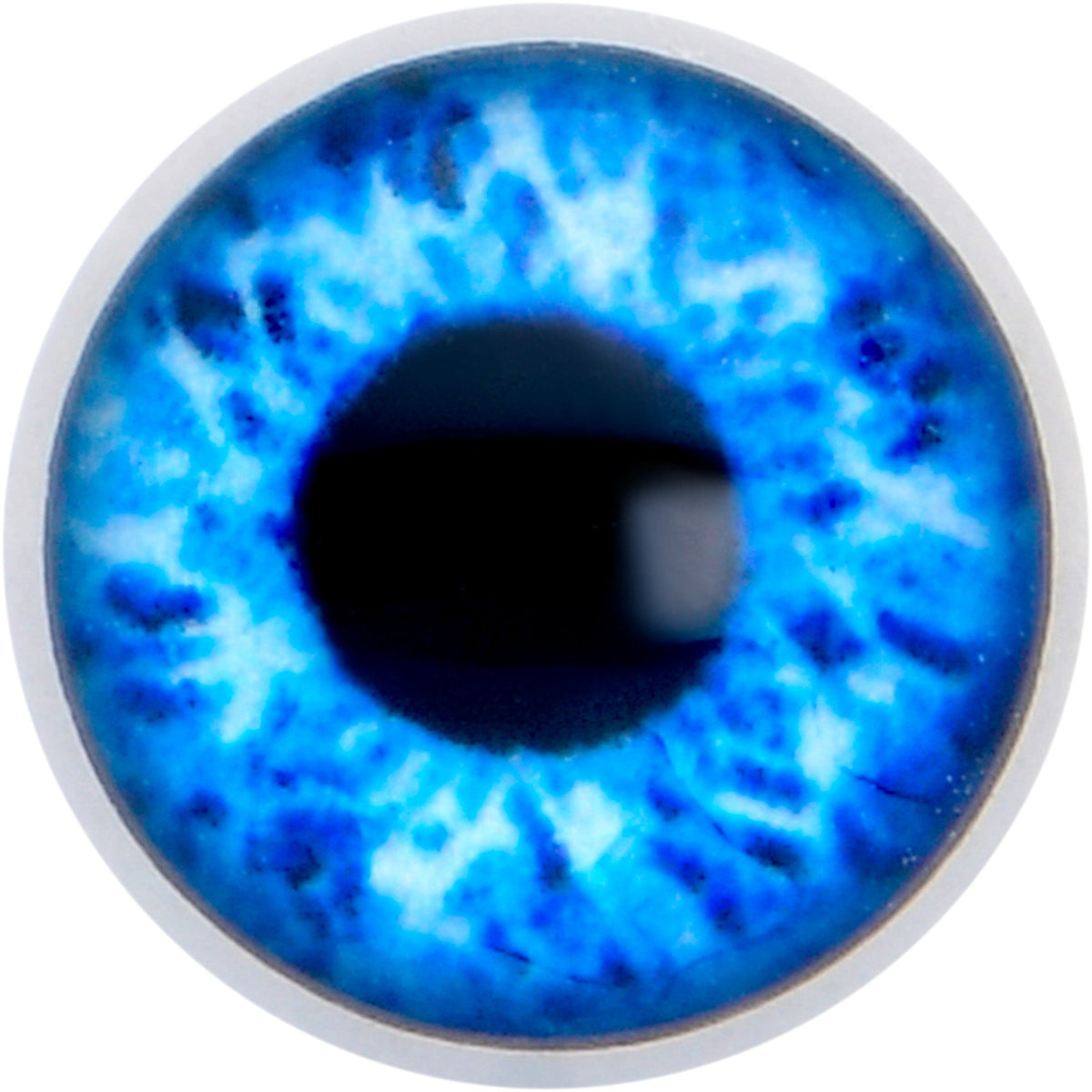 Open Blue Eye Barbell Tongue Ring