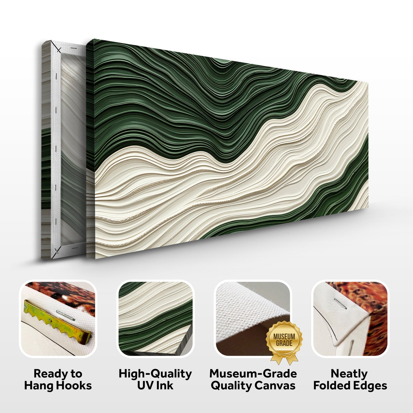 Green Rivers Abstract Wall Art VIII