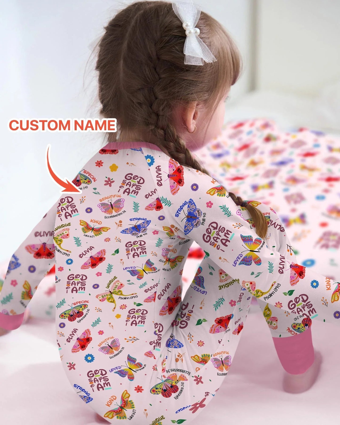 Custom Name God says I am Butterfly Convertible Zippy