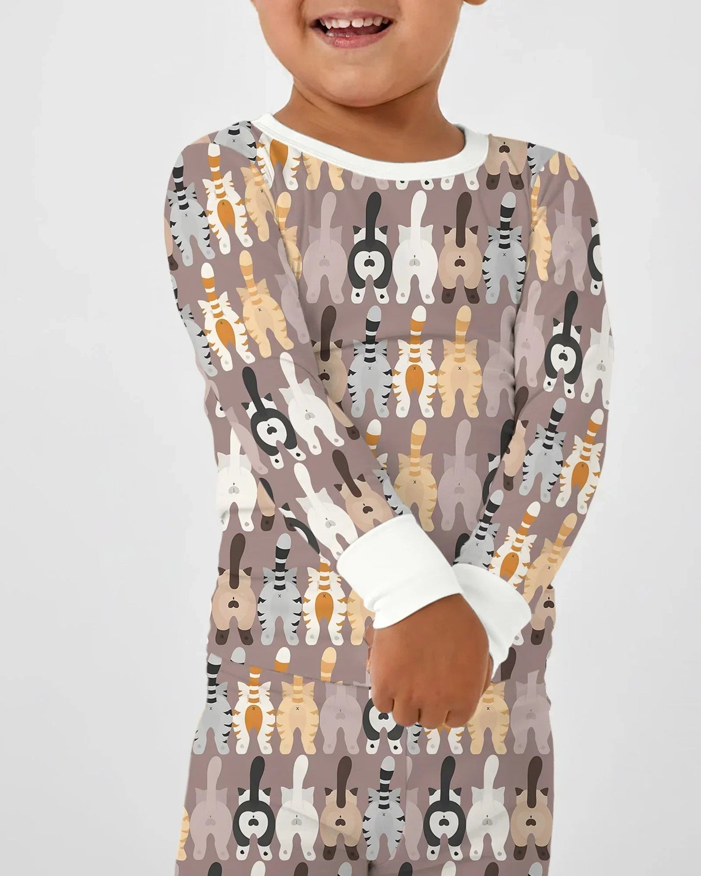Cheeky Tails Two Piece Long Sleeve Pajama Set