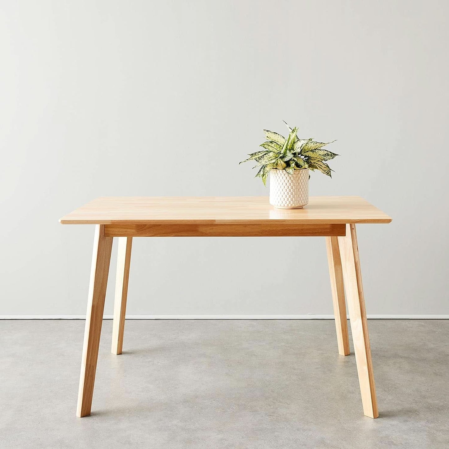 FSC Certified Solid Wood Rectangular Dining Table Seats Four Natural Finish