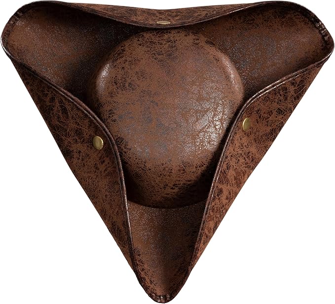 Pirate Hat Tricorn Faux Leather Colonial Renaissance Halloween Cosplay Costume Hat