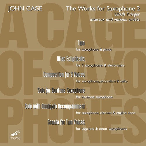 Ulrich Krieger - Cage of Saxophones 2 [CD]