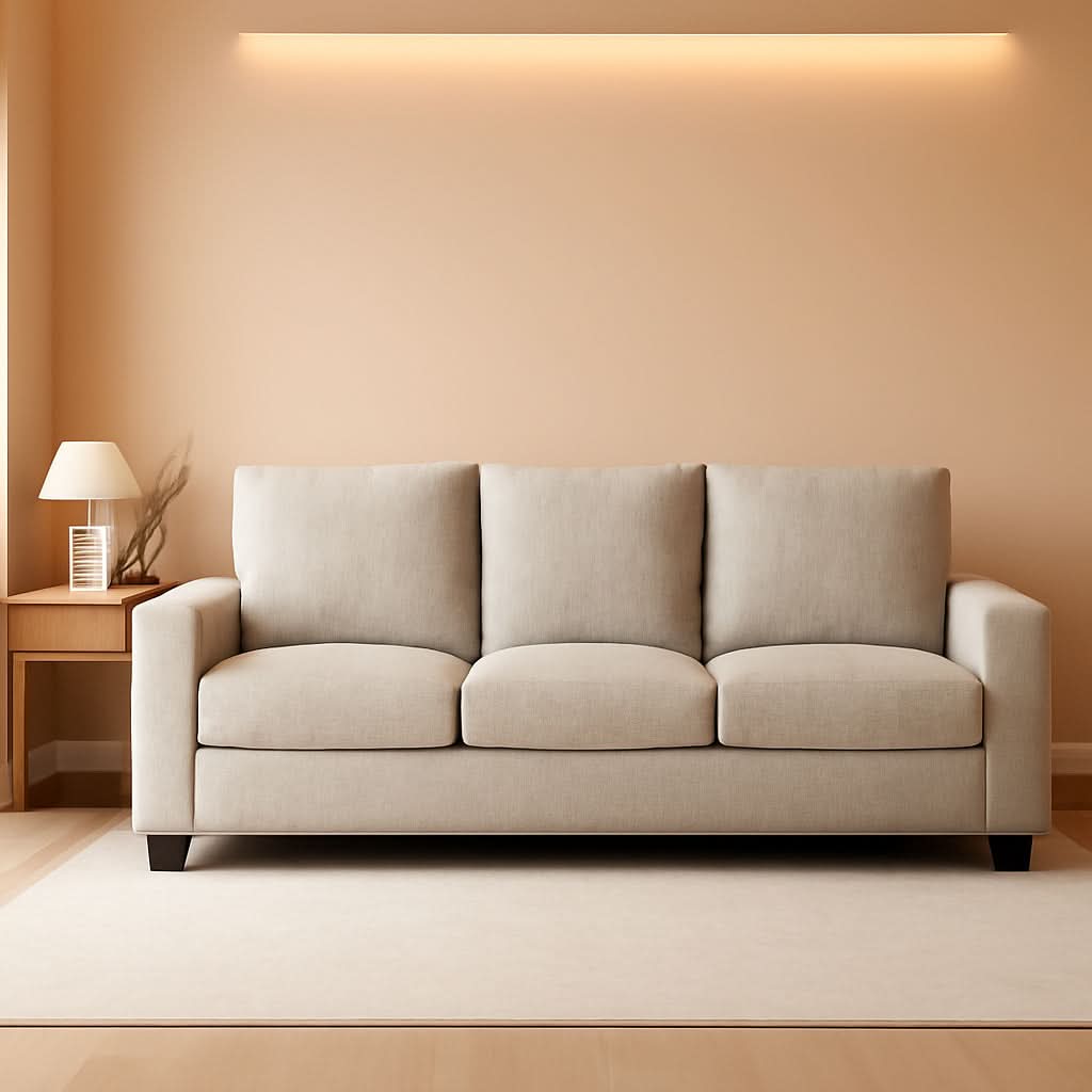 White Queen Upholstered Sleeper Sofa With Gel Memory Foam