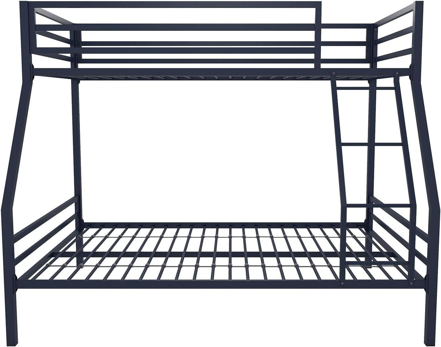 Maxwell Twin-Over-Full Metal Bunk Bed Navy Blue With Ladder