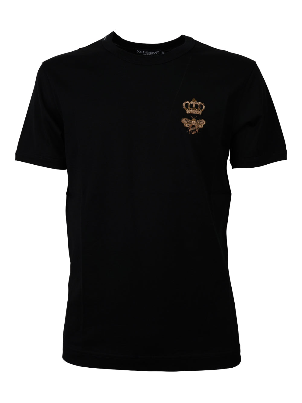 Dolce & Gabbana Men Cotton Jersey T-Shirt With Lurex Embroidery