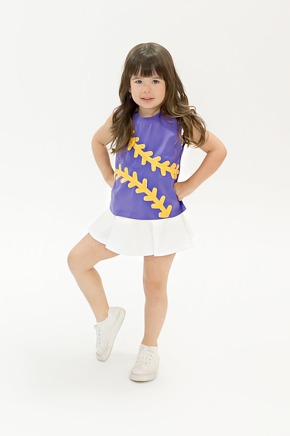 Baseball Purple Tank