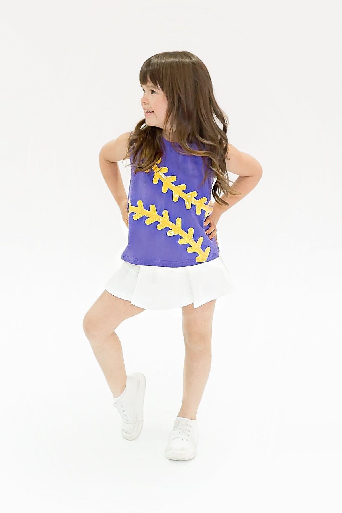 Baseball Purple Tank