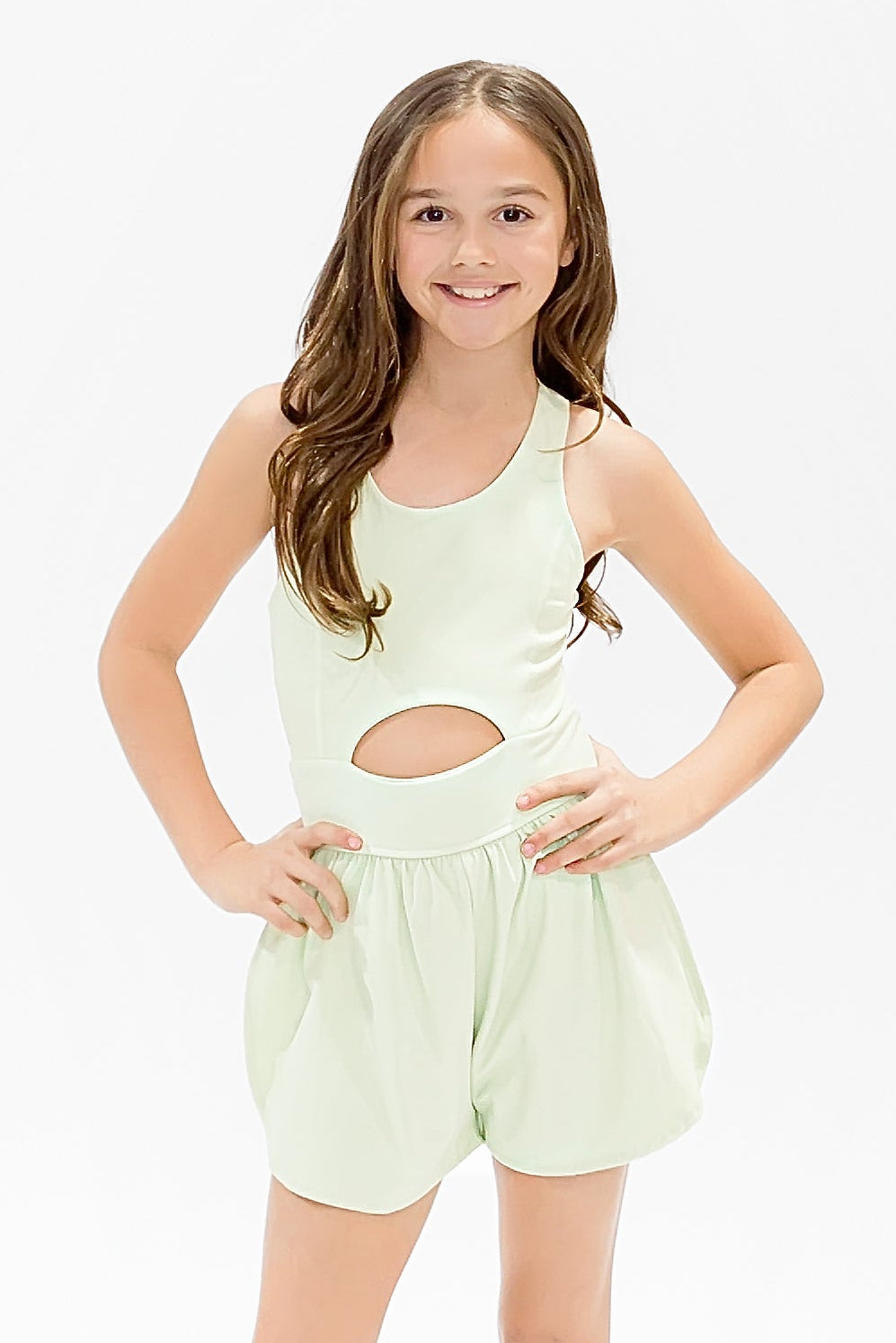 Haddie Romper - Mint Green