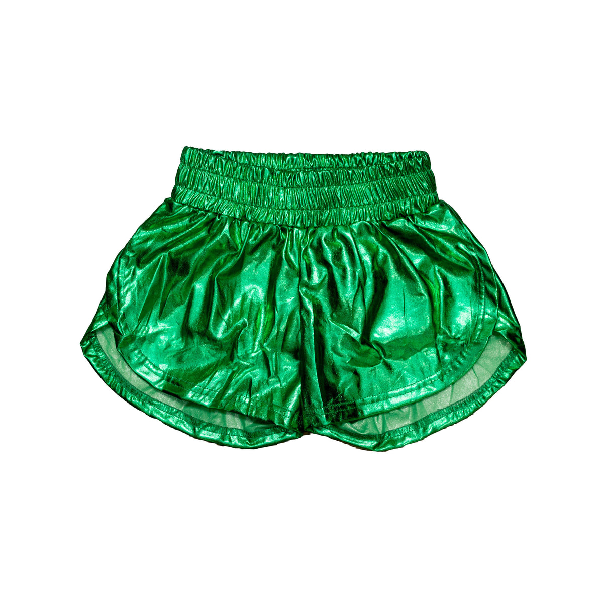 Green Metallic Shorts
