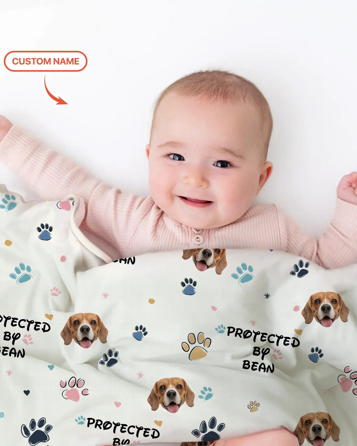 Custom Dog Pattern Blanket