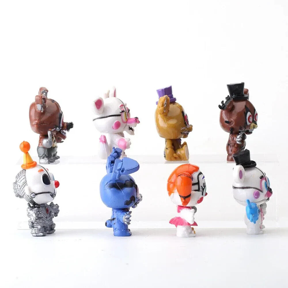 8 PCs Set Freddy Figures, Five Nights At Freddy's FNAF Horror Gaming Figurines