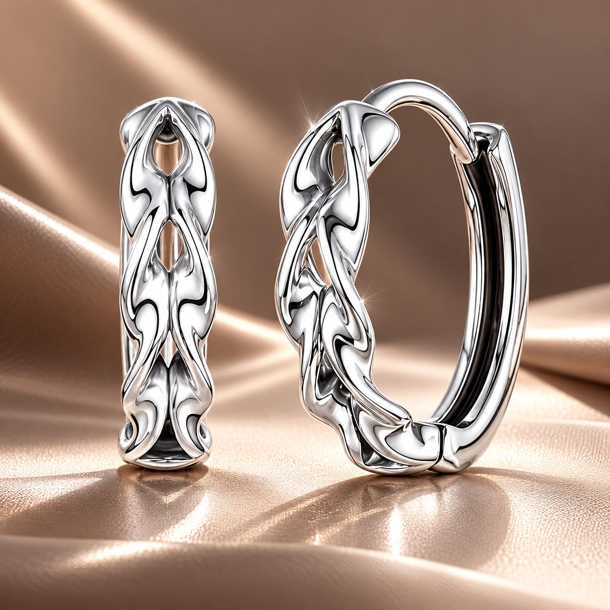 925 Sterling Silver Earrings for Women with Oxidized Finish