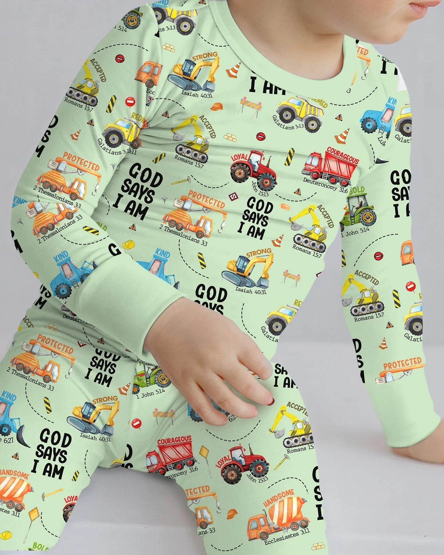 God Says I Am Boy Two Piece Long Sleeve Pajama Set