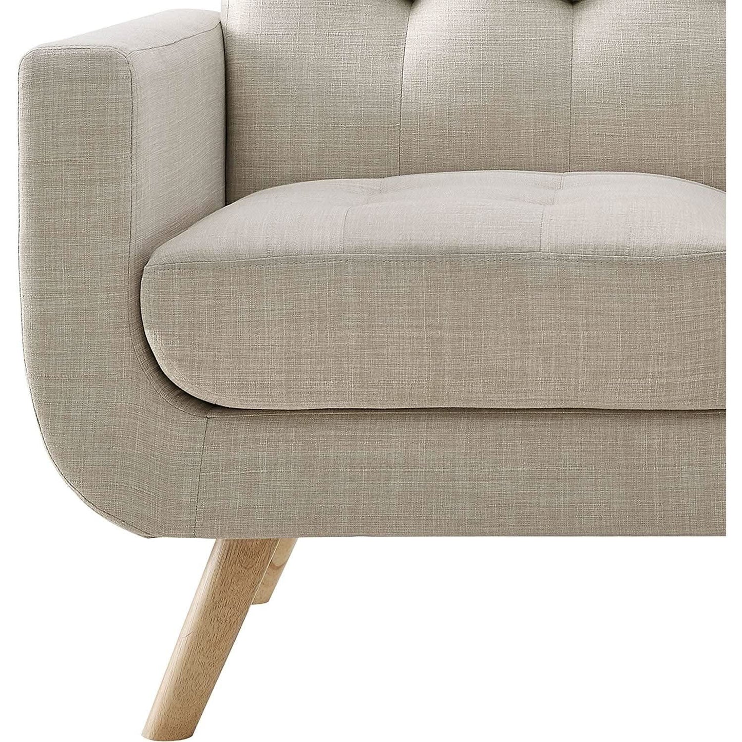 Beige Accent Armchair For Living Room Modern Design