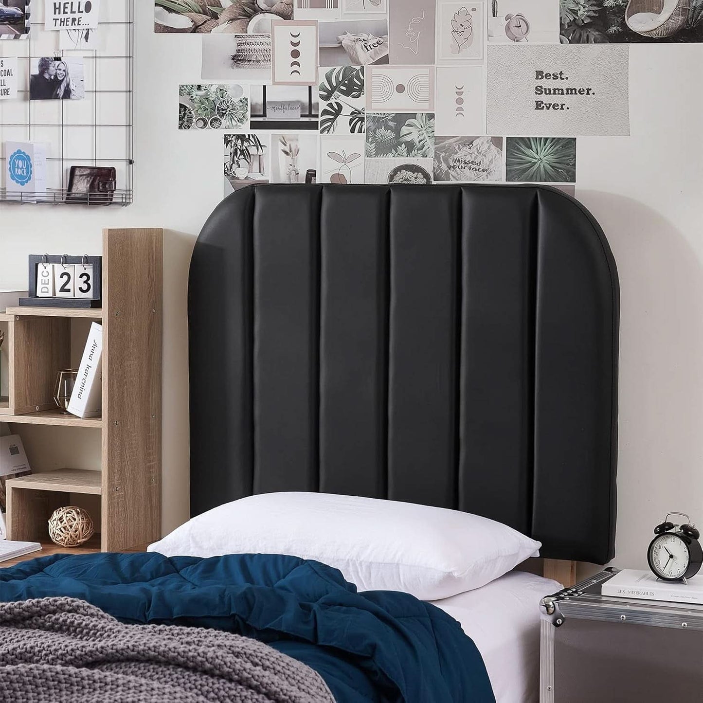 Twin XL Faux Leather Headboard Easy Installation Dorm Room